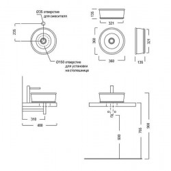 Kerama Marazzi Раковина CIRCO CI.wb.36 36 см