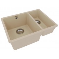 Кухонная мойка Lemark Sinara 550.2-U 9910080 бежевый