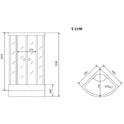 Timo Comfort T-8890 Clean Glass душевая кабина (90*90*220)
