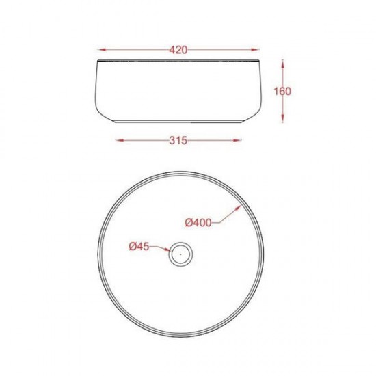 Раковина ArtCeram Cognac COL001 15 34 grigio oliva 42 см