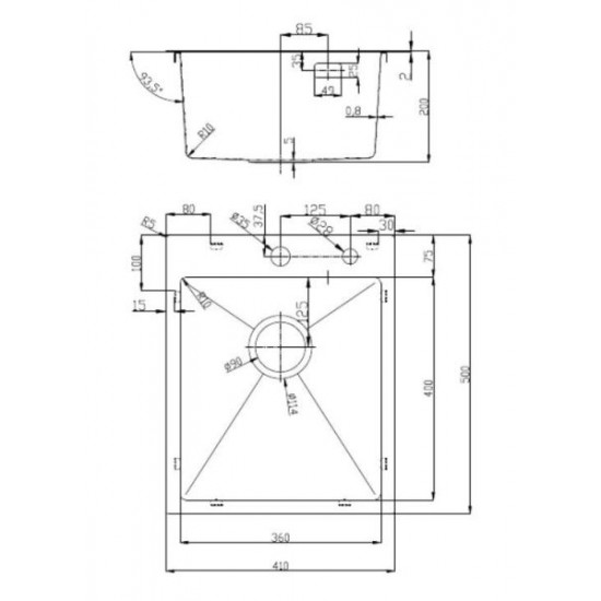 Кухонная мойка D&K DKS415004 41см сатин