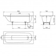 Стальная ванна Kaldewei Saniform Plus 371 1 Standard 170x73 см