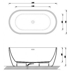 Акриловая ванна Art&Max 150x78см белый AM-518-1500-780
