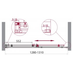 Душевая дверь BelBagno ACQUA-BF-1-130-C-NERO черный
