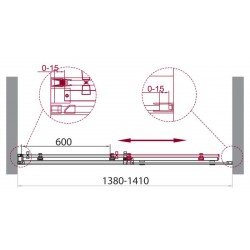 Душевая дверь BelBagno ACQUA-BF-1-140-C-NERO черный