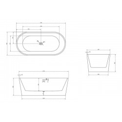Акриловая ванна ABBER AB9209MW 170x80см белый