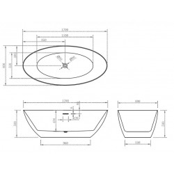 Акриловая ванна ABBER 170x80см AB9374-1.7