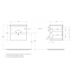 База под раковину подвесная BelBagno ALBANO-CER-600-2C-SO-BL