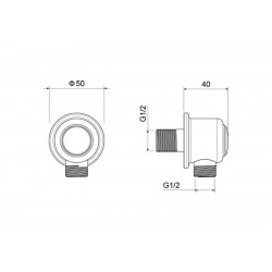 Шланговое подсоединение Aquatek AQ2461PG золото
