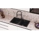 Смеситель для кухни Ulgran Classic U-024-343 с высоким гибким изливом антрацит