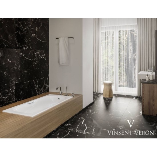 Ванна чугунная Vinsent Veron Aura VAU1507542 150x75см без отверстий для ручек
