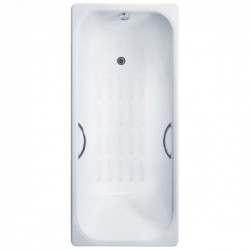 Ванна чугунная Delice Aurora DLR230603R-AS 150x70 с отверстиями под ручки и антискользящим покрытием