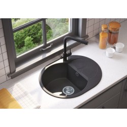 Мойка кухонная Polygran ATOL-620 чёрный 678958