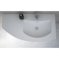 Акриловая раковина Solid Surface, правосторонняя Cezares 91x49 Bianco Soho 50224