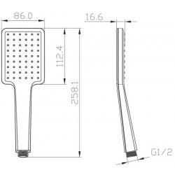 Душевая лейка Lemark чёрный LM8124BL