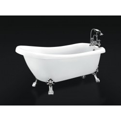 Акриловая ванна BelBagno BB20-1700 с ножками и сливом-переливом
