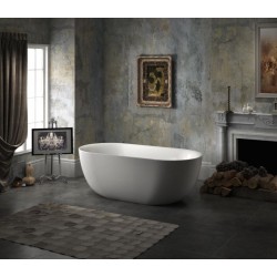 Акриловая ванна BelBagno BB27 отдельностоящая, белая, овальная