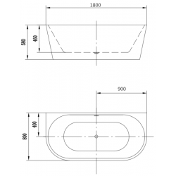 Акриловая ванна Art&Max 180x80см белый AM-206-1800-800