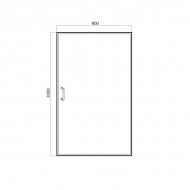 Душевая дверь в нишу BRAVAT Drop BD080.4110A 80 см