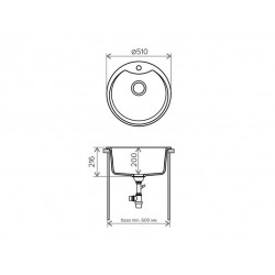 Мойка кухонная Tolero Classic R-108E серый металлик 825064