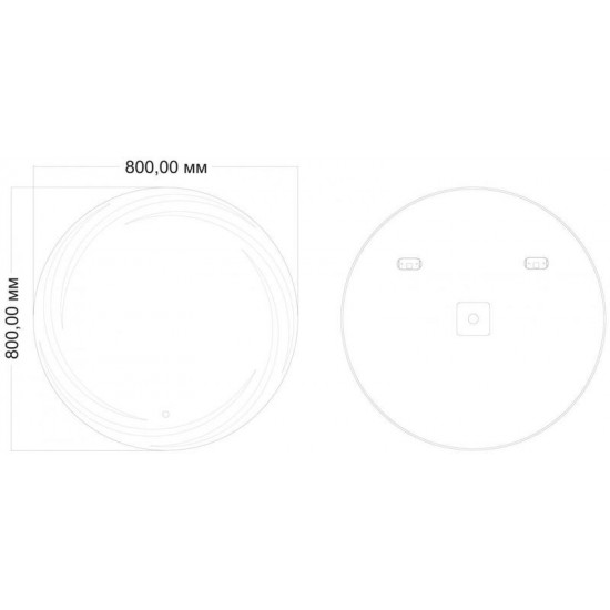 Зеркало с подсветкой Art&Max Romantic 80см AM-Rom-800-800-DS-F