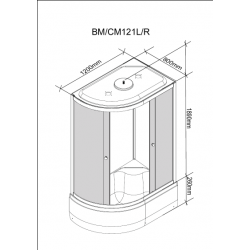 Душевая кабина Parly Bianco BM121R