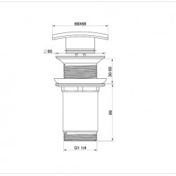 Донный клапан для раковины Wonzon & Woghand WW-88SS08-BG брашированное золото