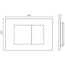 Кнопка смыва Ctesi Steel BK0202140 нержавеющая сталь