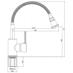 Смеситель для кухни ESKO Kitchen KF519B черный