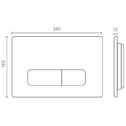 Кнопка смыва Ctesi Keen BK0202107 графит