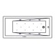 Гидромассажная ванна Whitecross Wave Slim 0111.170070.100.RELAX.CR 170x70см Relax хром