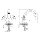 Смеситель для раковины Decoroom хром DR54011