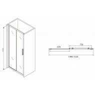 Душевая дверь ABBER Schwarzer Diamant 150см AG30150BH
