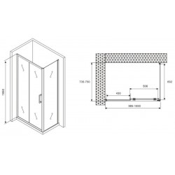Душевой уголок ABBER Schwarzer Diamant AG30100B-S75B 100x75см чёрный