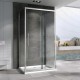 Душевой уголок ABBER Schwarzer Diamant AG30100H-S80-S80 100x80см хром