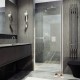 Душевая дверь MaybahGlass MGD-448-5 90см хром матовый/прозрачный