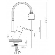 Смеситель для кухни BOOU B8282-10F-SE025 хром