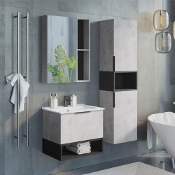 Comforty Зеркало Франкфурт 60 см бетон светлый 00-00004331