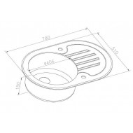 МОЙКА КУХОННАЯ ZORG INOX GLASS GL-7851-OV-BLACK-GRAFIT