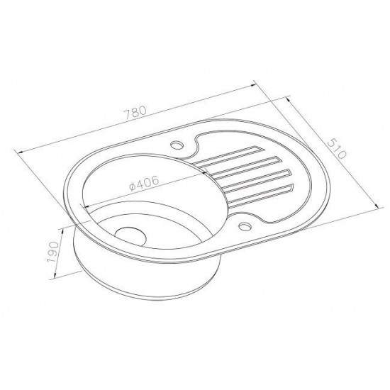 МОЙКА КУХОННАЯ ZORG INOX GLASS GL-7851-OV-BLACK-GRAFIT