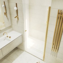 Душевая дверь MaybahGlass MGD-803-3 80см золото