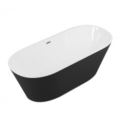 Акриловая ванна Grossman Forta GR-1503MB 170x75см чёрный матовый/белый