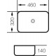 Раковина Grossman Color 46см чёрный/белый GR-4041BW