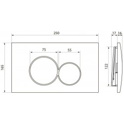 Клавиша смыва Point Виктория PN44061WG белый/золото