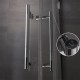 1/2 Душевого уголка Veconi Premium Trento PTC-20B, 1100*2000мм, черный матовый, стекло прозрачное