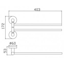 Полотенцедержатель Haiba HB8312 40см сталь