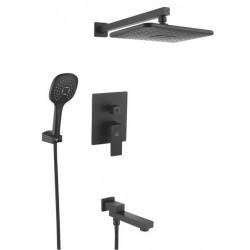 Душевая система Rose R2835H чёрный матовый