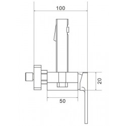 Гигиенический душ со смесителем Rose R1805T-1 пепельный