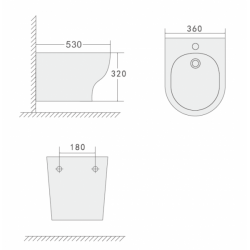 Биде подвесное Boheme Fiore 978-BIDET-MW белый матовый