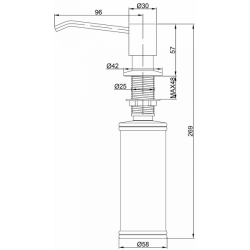 Дозатор Paulmark Rein D002-BG брашированное золото